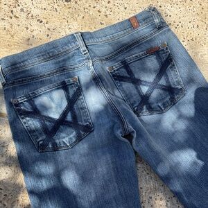 7 For All Mankind Women's Boot Cut Jeans - Blue